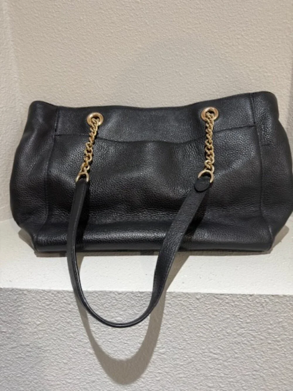Coach Marlie Tote Black Leather Shoulder Bag Purse - Picture 2 of 5